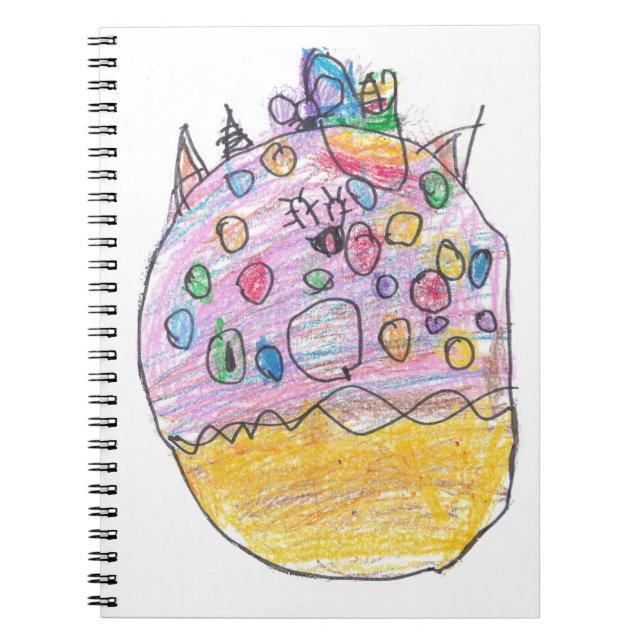 Carnet Donut Unicorne Avec Saupoudrage Artiste Enfant Des (Devant)