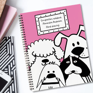 Carnet Doodle de chien mignon