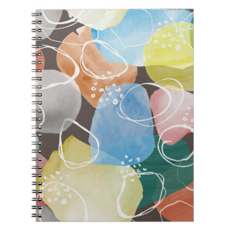 Carnet Doodles Abstraits : Aquarelle minimaliste Art