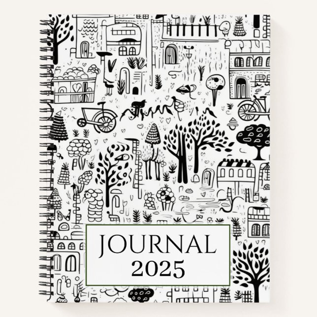 Carnet Doodles de vie urbaine 2025 (Devant)