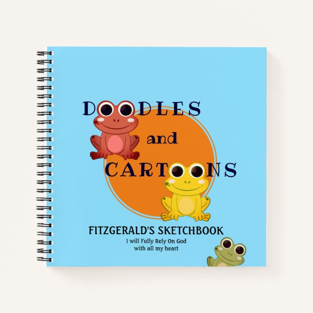 Carnet DOODLES ET CARTOUTES Frogs Personnalisés Sketchboo (Devant)