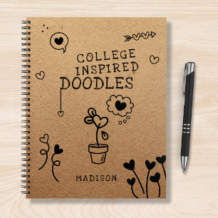 Carnet Doodles inspirés par l'université Funny Girly Pers