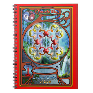 Carnet Doodling sur le symbole des Bliss pacifiques