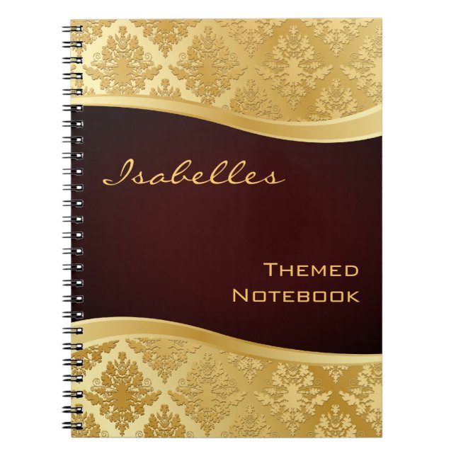 Carnet d'or de vague de damassé (Devant)