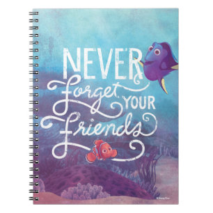 Carnet Dory et Nemo N'oubliez jamais vos amis