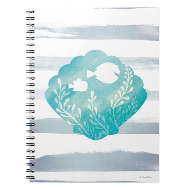 Carnet Dory & Nemo | Graphique Shell aquarelle (Devant)