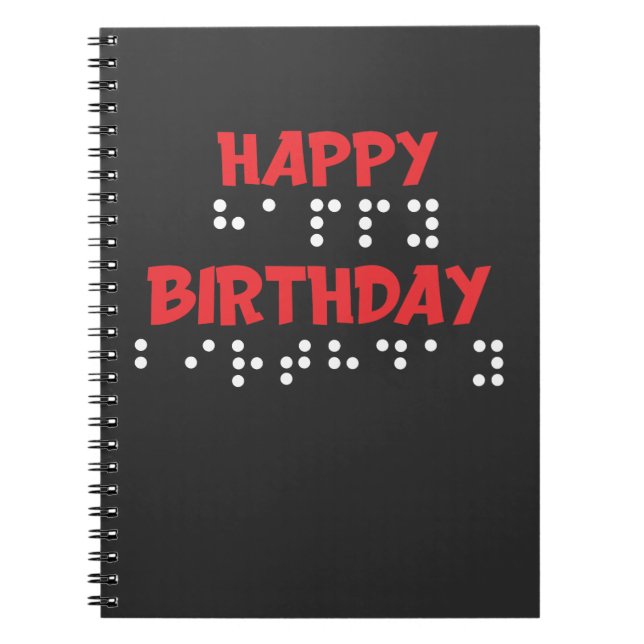 Carnet Dots en braille - Joyeux t-shirt Blind pour l'anni (Devant)