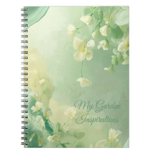 Carnet Douce Florale de Sauge et de Vert de Menthe rêveus