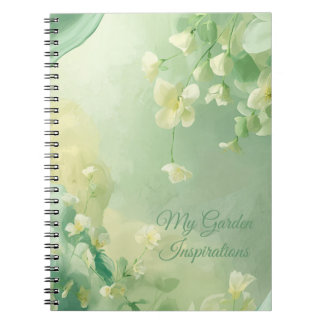Carnet Douce Florale de Sauge et de Vert de Menthe rêveus