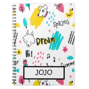 Carnet Douce main colorée dessinée