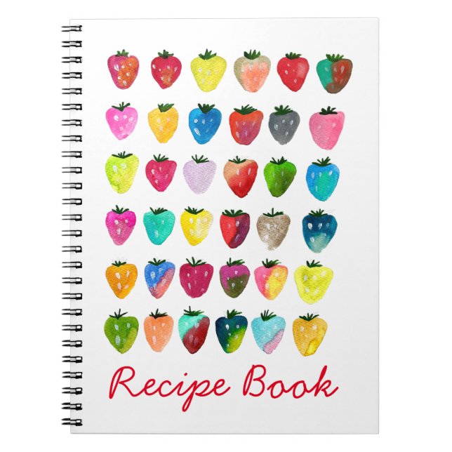 Carnet Douceur fraise jolie recette de fruits (Devant)