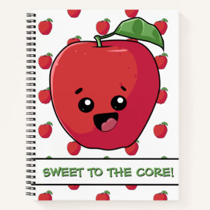 Carnet Doux au coeur rouge pomme jeu drôle mou