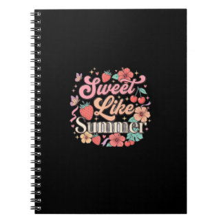 Carnet Doux comme l'été Mignon Strawberry Cherry Floral W