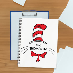 Carnet Dr. Seuss   Chat dans le Chapeau Nom de l'enseigna