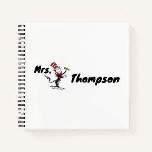 Carnet Dr. Seuss   Chat dans le Chapeau Nom Dessiné