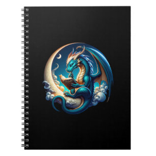 Carnet Dragon Bookworm, Lecture au clair de lune