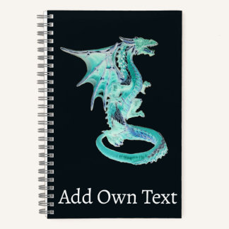 Carnet Dragon cavalier de vent Œuvre d'art fantastique Ci