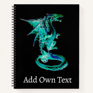 Carnet Dragon Céleste Bleu Fantastique Mythique Artwork