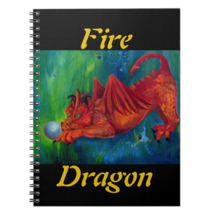 Carnet Dragon de feu rouge