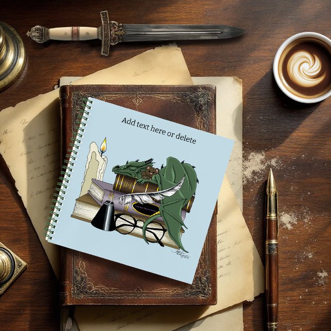 Carnet Dragon Endormi Fantaisiste Vert Cosy Amateur de Li (Créateur téléchargé)
