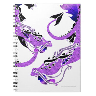 Carnet Dragon enroulé pourpre