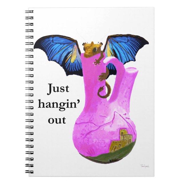 Carnet dragon et vase (Devant)