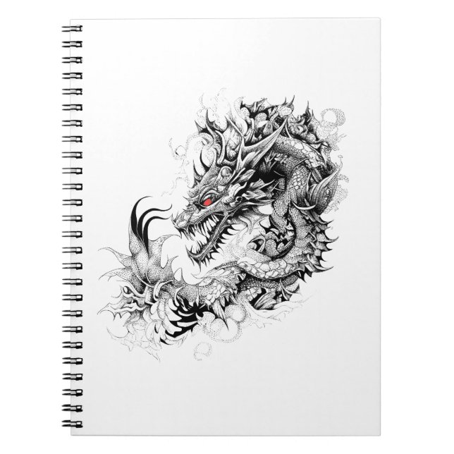 Carnet Dragon Imaginaire animal sauvage illustration Art  (Devant)