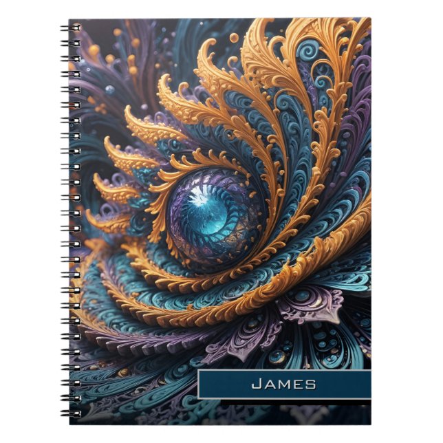 Carnet Dragon Oeil moderne Abstrait Géométrique Nom fract (Devant)
