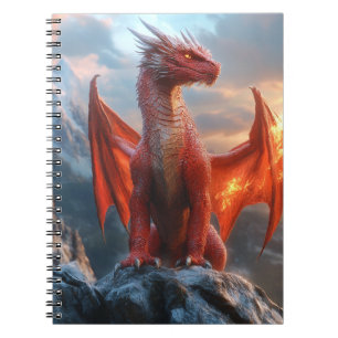Carnet Dragon orange fierce