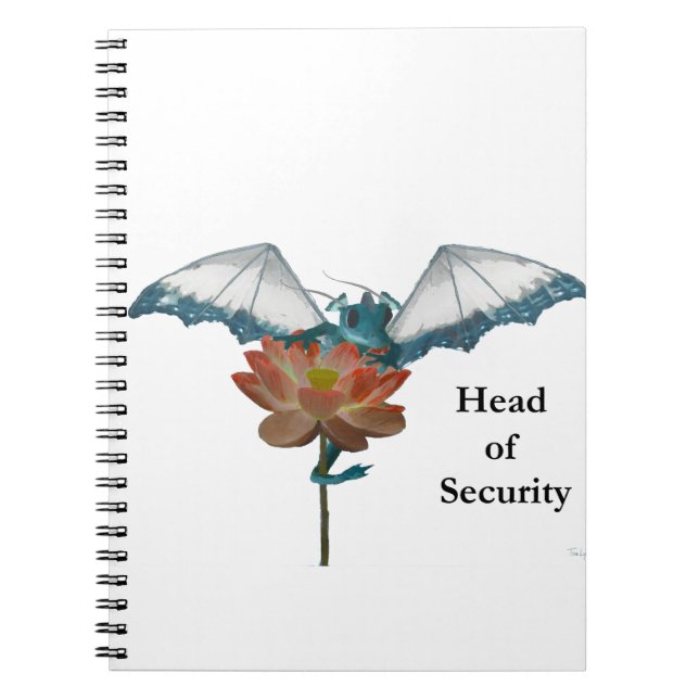 Carnet Dragon Peeks Autour De Fleur (Devant)