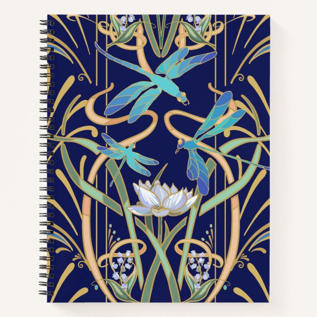 Carnet Dragonflies Art Nouveau (Devant)