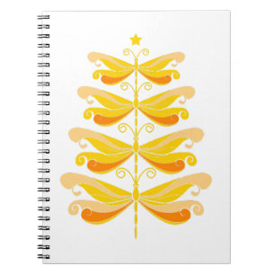 Carnet Dragonfly Christmas Tree Colorée Xmas Insect