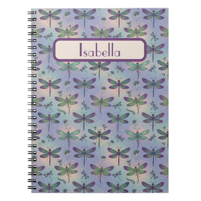 Carnet Dragonfly Pattern Personalized (Devant)