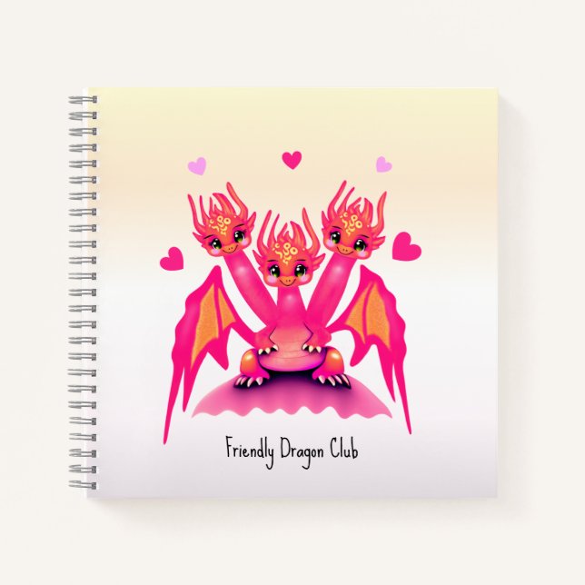 Carnet Dragons roses (Devant)