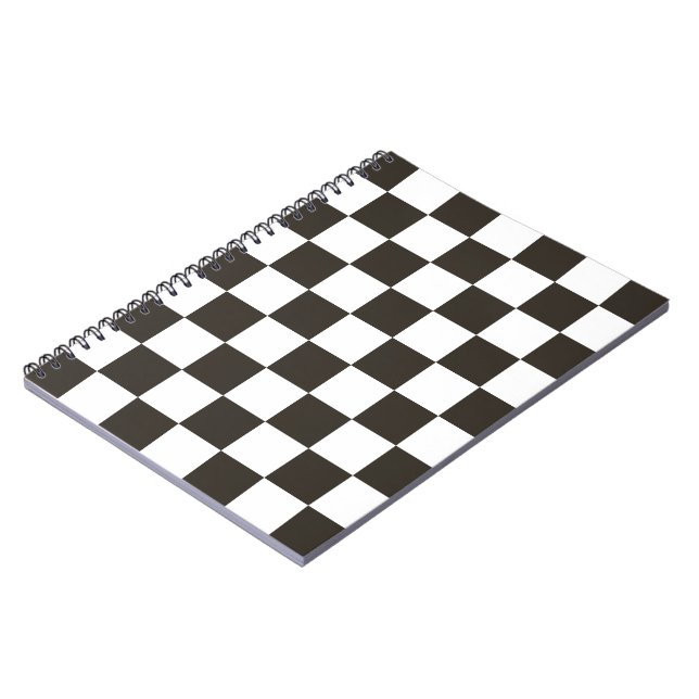 Carnet Drapeau À damiers (noir et blanc) (Motif du vérifi (Côté gauche)