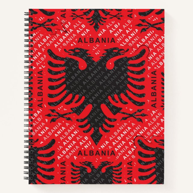Carnet Drapeau albanais motif 2 (Devant)