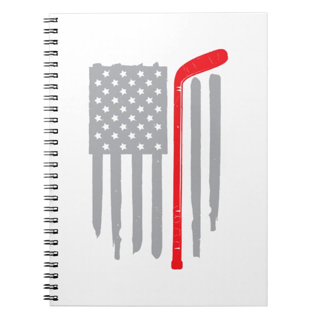 Carnet Drapeau américain de hockey (Devant)