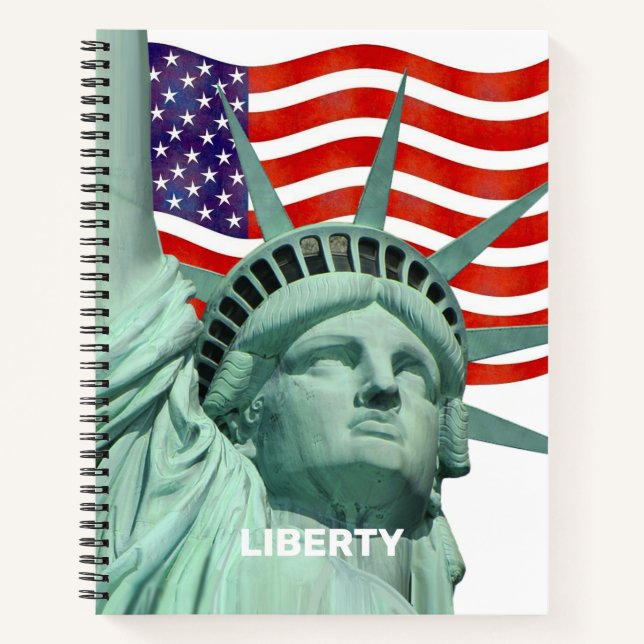 Carnet Drapeau américain Lady Liberty (Devant)