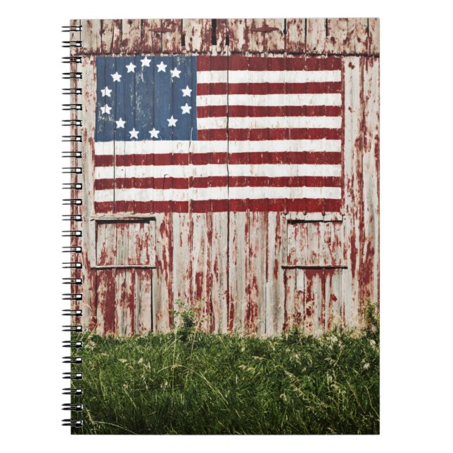 Carnet Drapeau américain peint sur la grange (Devant)
