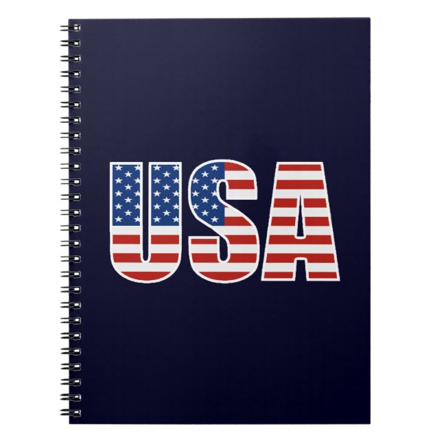 Carnet Drapeau américain personnalisable des Etats-Unis (Devant)