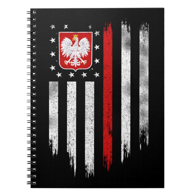Carnet Drapeau américain polonais Combo Pologne Usa Polsk (Devant)