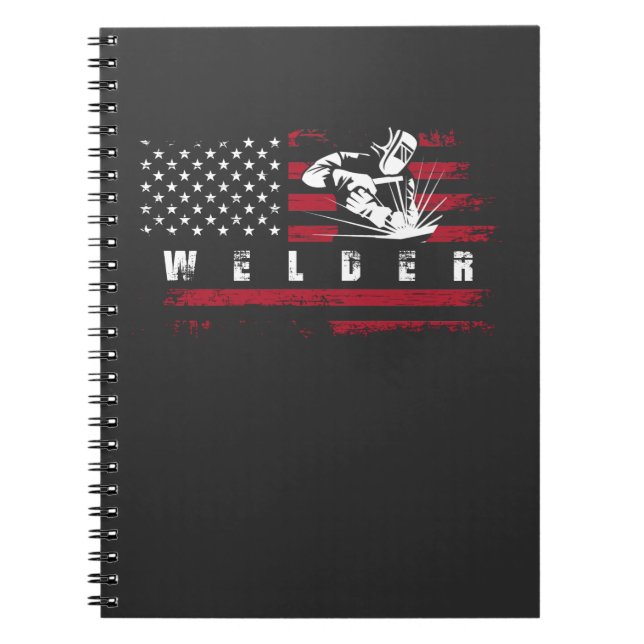 Carnet Drapeau américain soudure métallique USA (Devant)