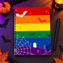 Drapeau arc-en-ciel LGBTQ effrayant Halloween Cime