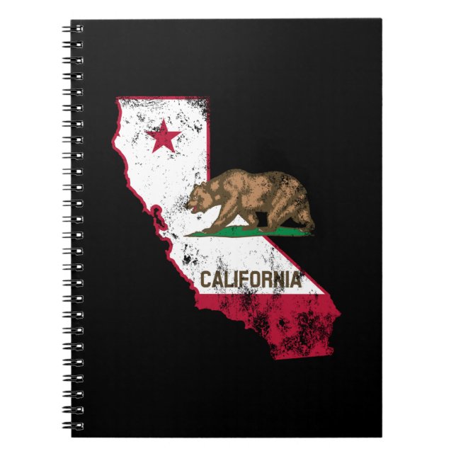 Carnet Drapeau californien Patriotique (Devant)
