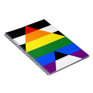Carnet Drapeau d'allié straight de SlipperyJoe, arc-en-ci