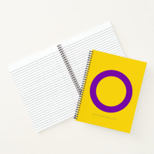 Carnet Drapeau de fierté intersexe de SlipperyJoe's fond
