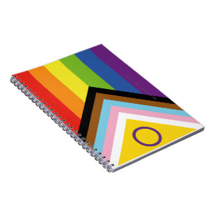 Carnet Drapeau de fierté intersexe de SlipperyJoe's fond 