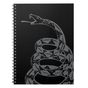 Carnet Drapeau de Gadsden Ne Marchez pas sur Moi Gris