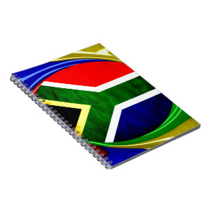 Carnet Drapeau de l'Afrique du Sud : Motif dynamique en s