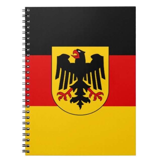 Carnet Drapeau de l'Allemagne - le Bundesdienstflagge (Devant)